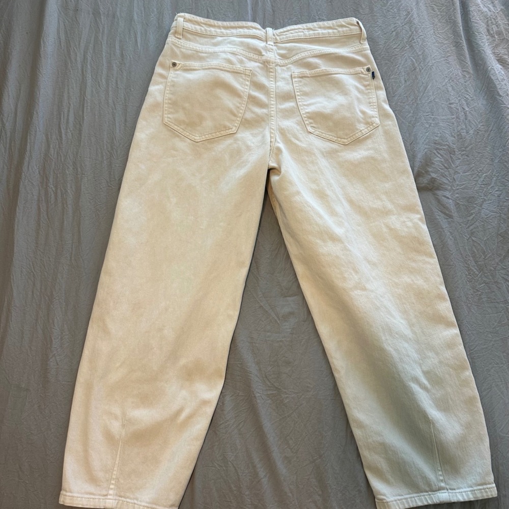 Anthropologie Pilcro Breaker Jean off-white Barrel Leg Relaxed Pant 30 high rise - Picture 2 of 10